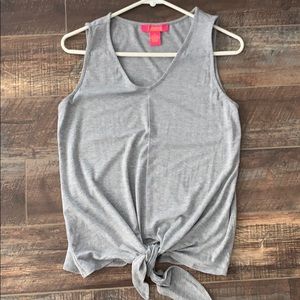Women’s V-Neck Tie Bottom Tank Top
